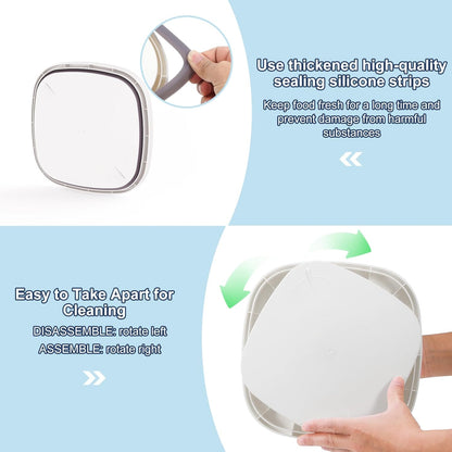 5-8Lbs/5.28Qt/5L Airtight Dog Cat Food Storage Container and Pet Storage Bin BPA-Free. PET Clear Stackable Dog Treat Containers for Pet Food/Rice/Dry/Cereals/Flour/Sugar/Bread, etc (Medium