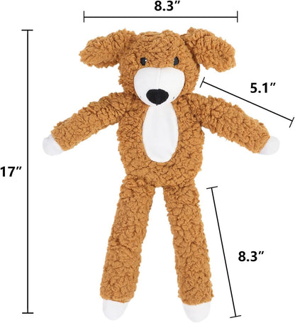 DODODOLA Dog Toys Plush Partial Stuffing Puppy Chew Toys for Teething Soft Squeaky Dog Toy to Keep Them Busy for Small Medium Big Large Dogs Pet
