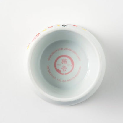 Necoichi Raised Cat Food Bowl – Ceramic Elevated Cat Bowl for Whisker & Neck Fatigue, Dishwasher Microwave Safe – Non-Slip & Anti Vomiting Ergonomic Design (Sakura Floral, Regular)