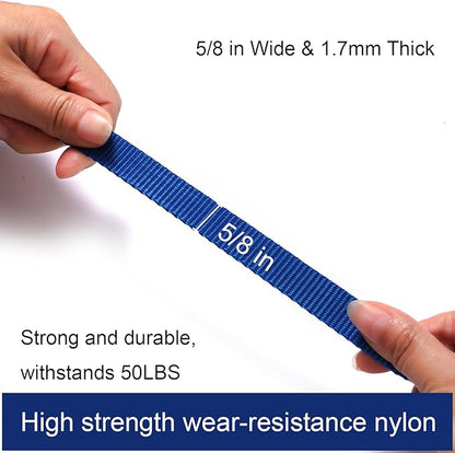 6 FT Puppy Leash, Strong Traditional Style Leash with Easy to Use Collar Hook,Dog Lead Great for Small and Medium and Large Dog (Blue, 5/8 in x 6 ft)