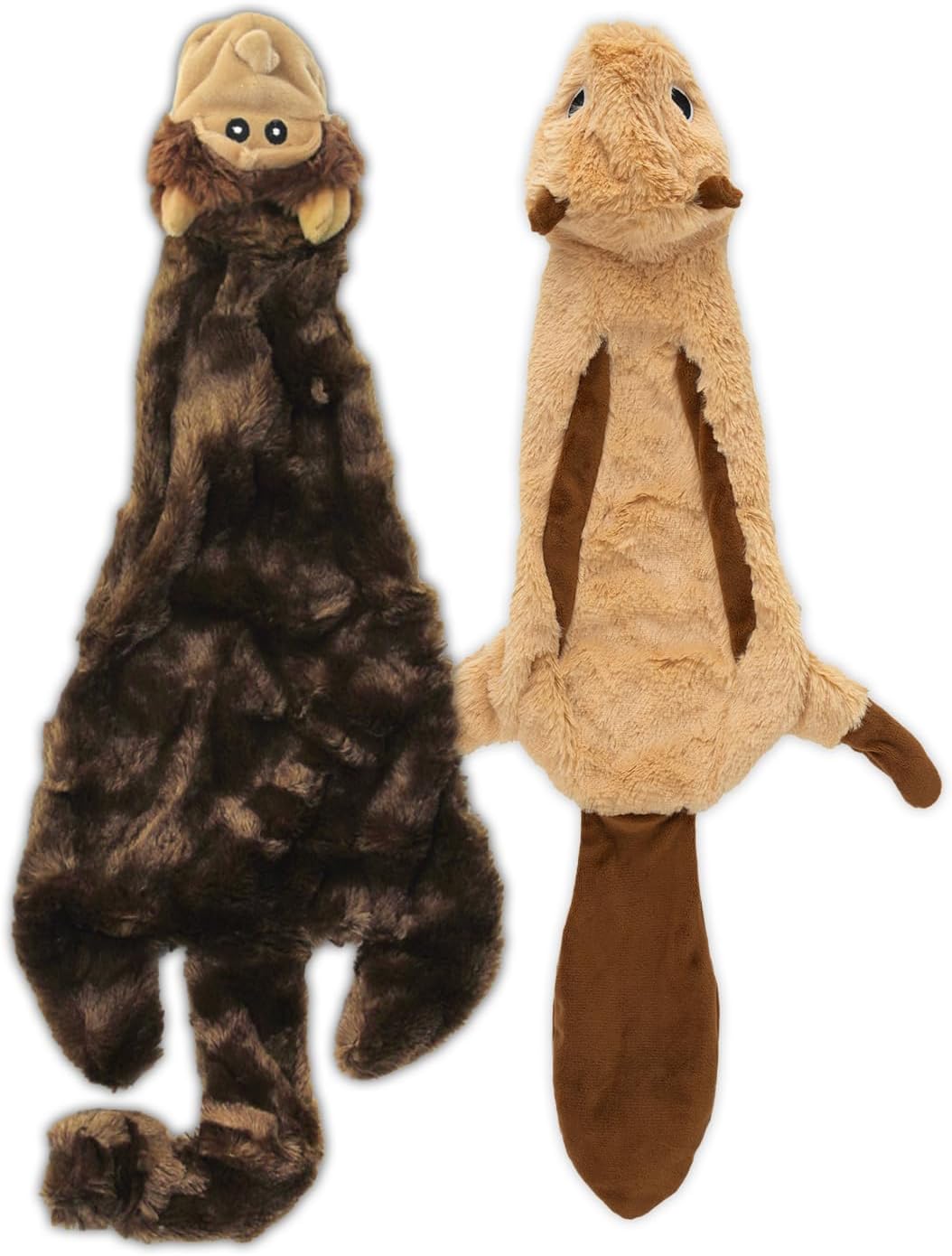 Best Pet Supplies Squeaky Dog Toys with Soft Durable Fabric for Small, Medium and Large Pets Interactive Toy for Indoor Play, Supports Active Biting and Play - Monkey, Squirrel, Large