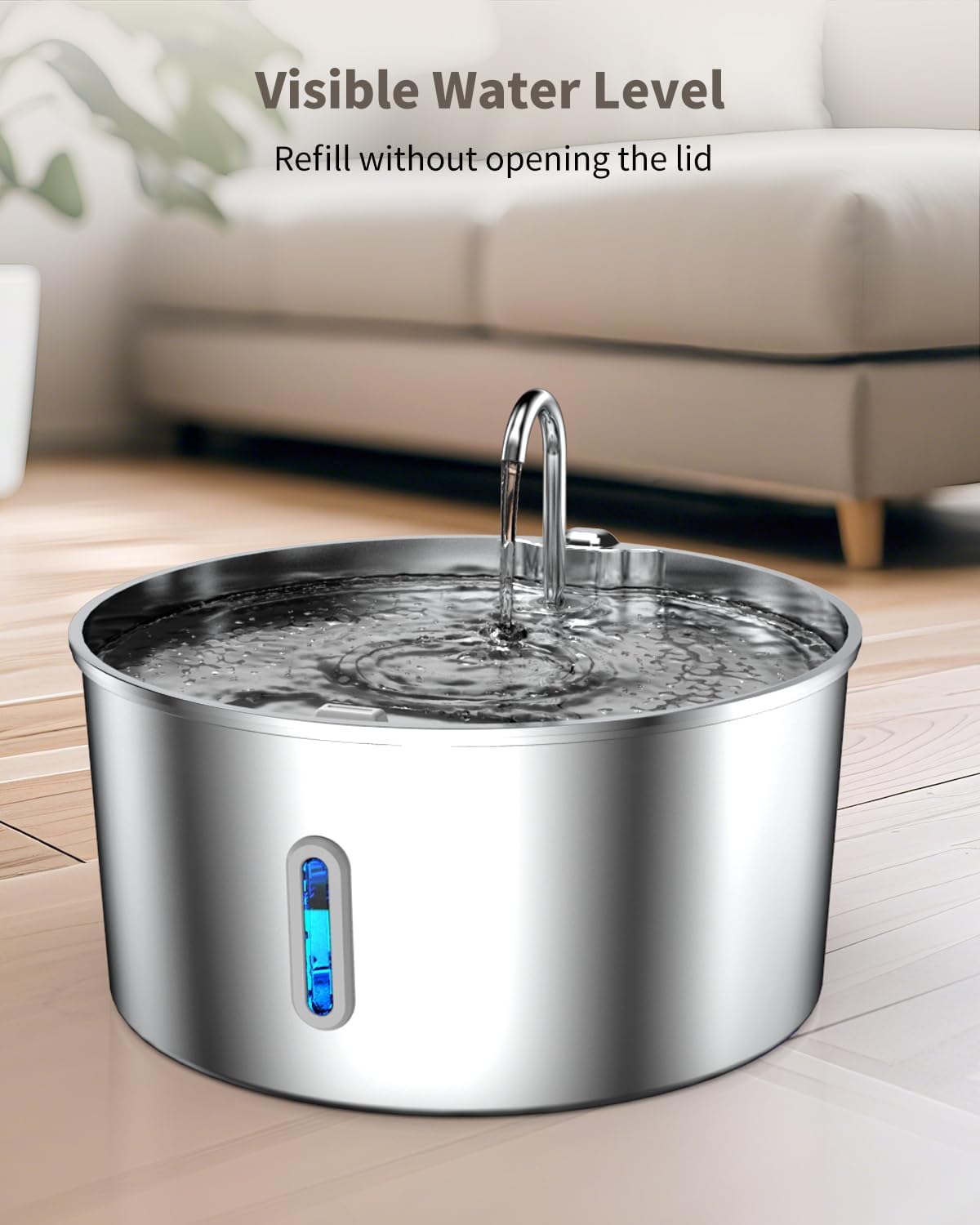 Dog Water Fountain Stainless Steel, 7L/236oz Dog Water Bowl Dispenser for Large Dogs, Automatic Cat Water Fountain