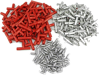 Automatic Rabbit Waterer Drinker Feeder 30sets for Poultry Rats Guinea Pig Ferret Rat Mouse Poultry (Red)