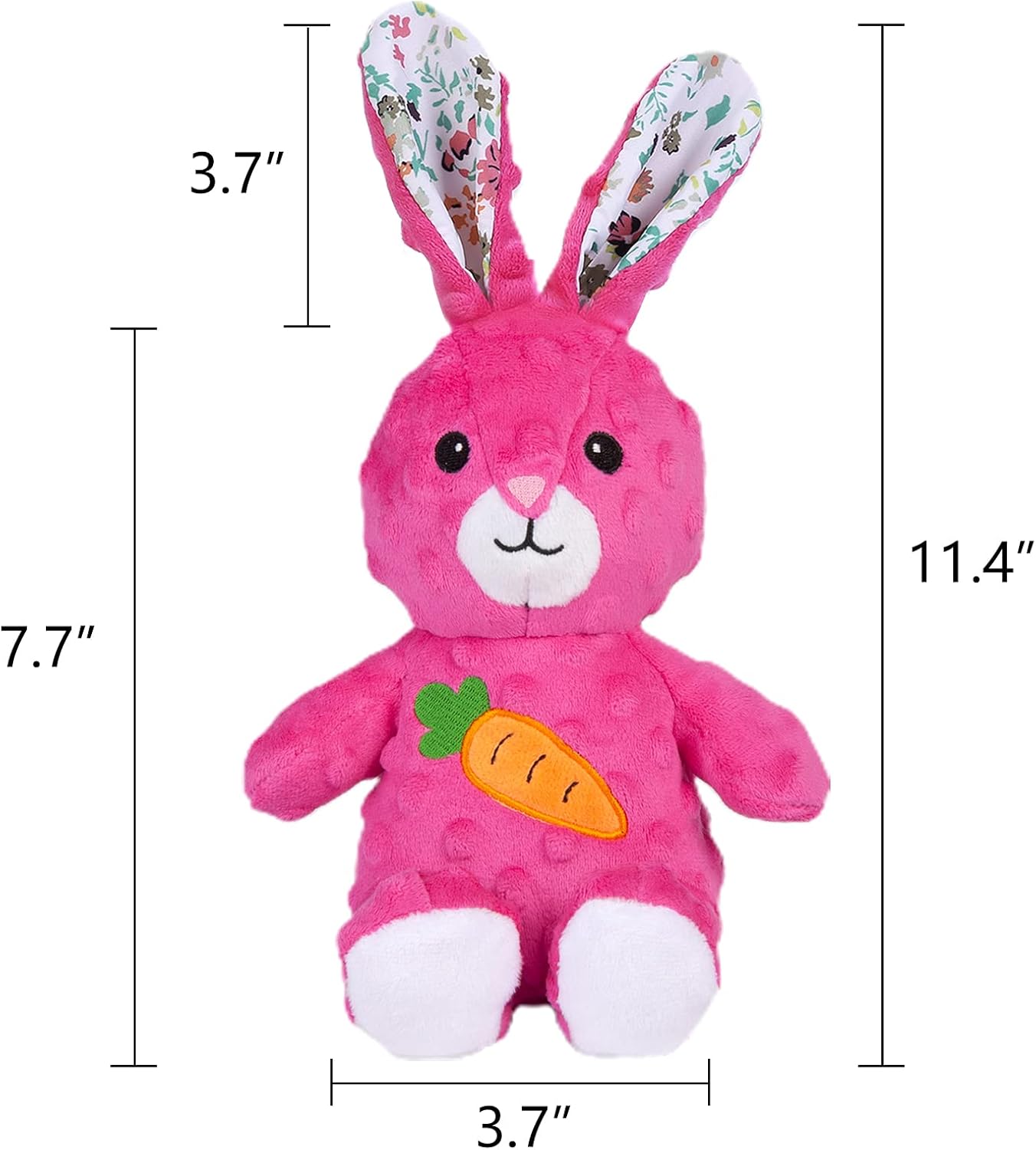 DODODOLA Dog Toys Stuffed Dog Toy with Crinkle Paper Cute Rabbit Plush Bunny Squeaky Dog Easter Toys Dog Chew Toys for Medium Large Breed