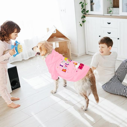 GreenJoy Dog Sweater Dog Hoodie Cold Weather Coat Hooded Sweatshirt for Puppies,Cats, Small Medium Large Dogs (Pink(It's My Birthday), XX-Large)