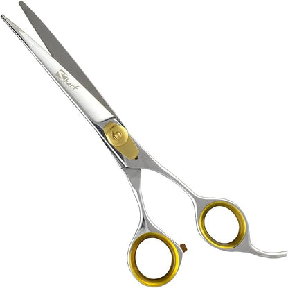Sharf Gold Touch Pet Grooming Shear, 8.5 Inc Grooming Shear, 8.5 Inch Dog Grooming Curved Scissors for Dogs, 440 Japanese Steel Curved Shears