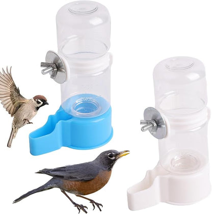 2PCS Parakeet Water Dispenser, 4.73 Fl Oz Automatic Bird Water Bottle Feeder for Cage