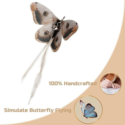 Update 2023 10 PCS Cat Feather Wand Toys With Bird & Butterfly for Indoor Cats and Kittens