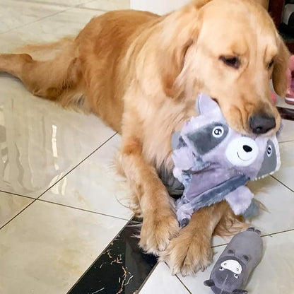 Jalousie Extra-Large Dog Squeaky Toy Interactive Rope Plush Toy for Small Medium Large Breeds Durable Dog Chew Toy (Otter)