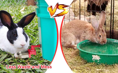 Metal Rabbit Chicken Water Cup Chicken Kettle DIY Chicken Small Hamster Guinea Pig Rabbit (red, 3)