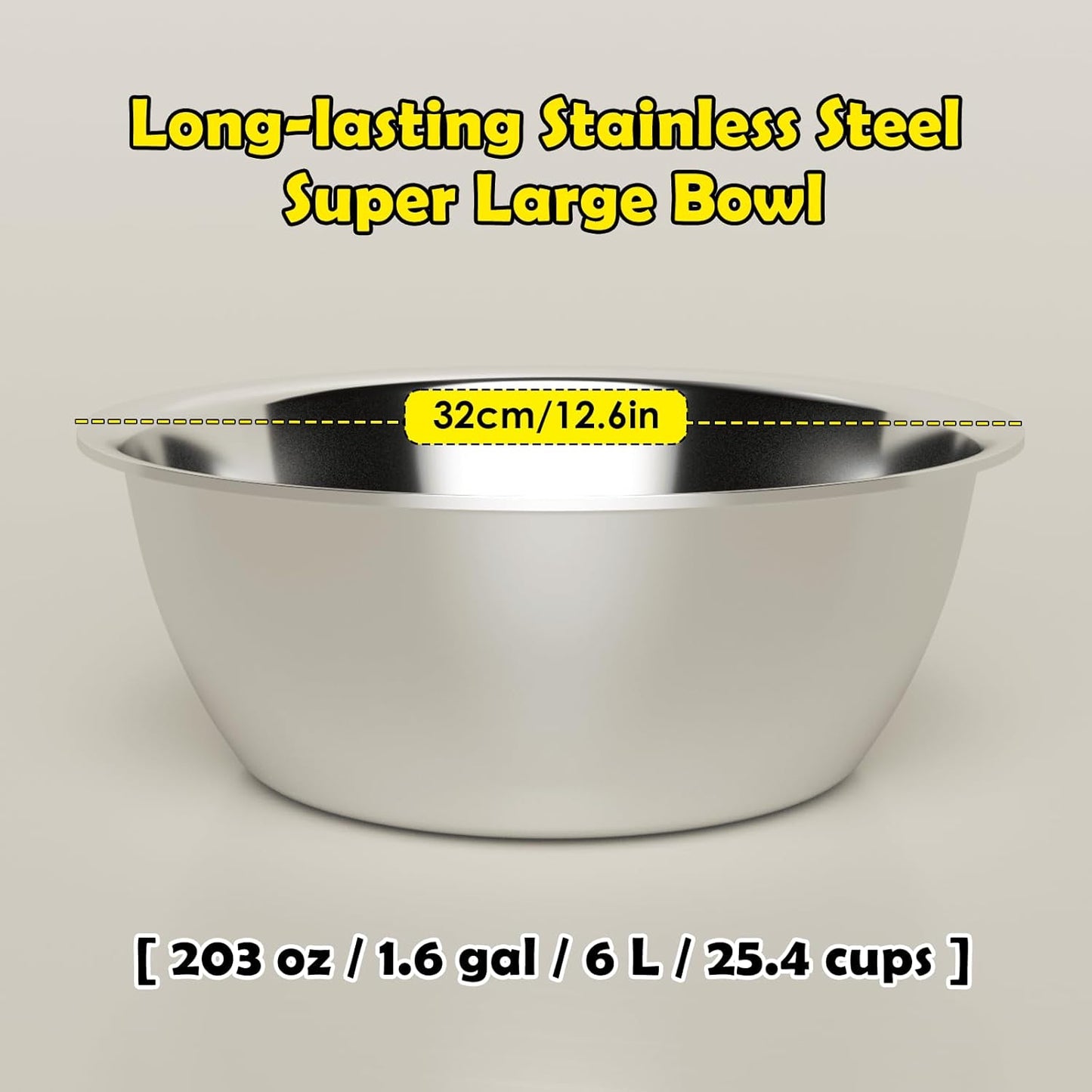 1.6Gallon Elevated Dog Water Bowl for Large Dogs, Height Adjustable (10-17.8in) Raised Stainless Steel Bowl with Spill-Proof Mat & Sturdy Metal Stand, Easy-Clean Feeder for Indoor/Outdoor Use