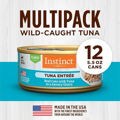 Instinct Flaked Entrée Wet Canned Cat Food - Tuna, 5.5 oz. Cans (Pack of 12)