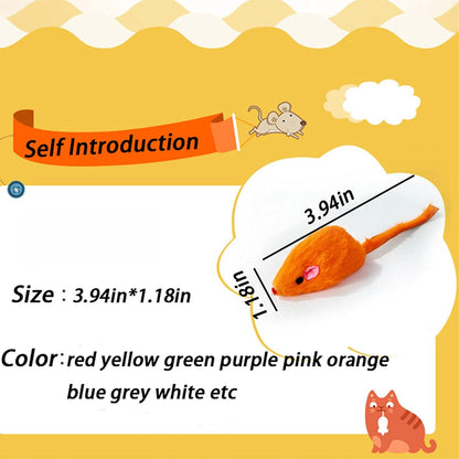 Furry Cat Toys Mice Rattle Interactive Mouse Toy for Indoor Cats Catnip Ball Kitten Kitty Pet Play Assorted Color
