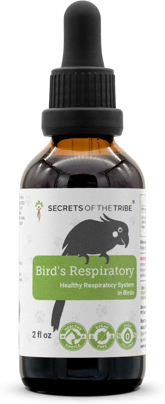Birds Respiratory | Natural Herbal Dietary Pet Supplement for Birds | Healthy Respiratory System Support | Alcohol-Free Extract, Horehound, Linden, Peppermint, Elder Flowers, Fennel 2 oz
