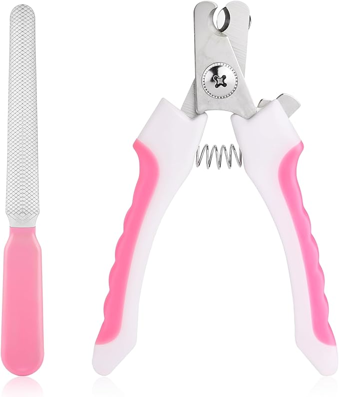 4.9"Small Dog & Cat Nail Clipper 2 Pcs Dogs and Cats Grooming Nails Clippers Kit Pet Nail Clipper with Nails File Pet Trimmers for Rabbits Guinea Pigs Birds Puppies Kittens Avoid over Cutting Toenail