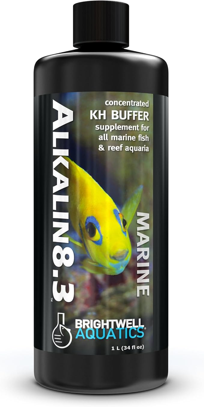 Brightwell Aquatics - Alkalin8.3 Concentrated KH Buffer Supplement - for All Marine Fish and Reef Aquaria - Aquarium Water Treatments, 33.8 fl oz