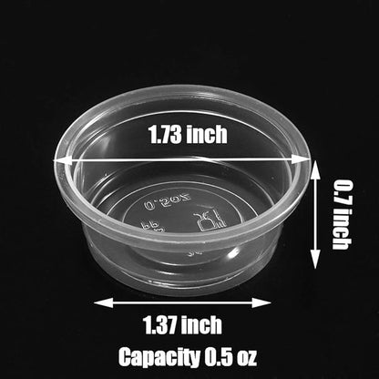 200 pcs 0.5oz Crested Gecko Food and Water Feeding Cups, Reptile Feeder Bowls, for Lizard and Other Small Pet Ledge Accessories Supplies