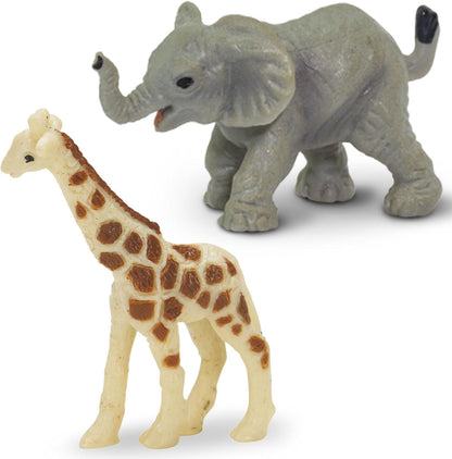 Safari Ltd. Good Luck Minis Savanna Fun Pack - 8 Mini Figurines of Savanna Wildlife Animals - Educational Toy for Boys, Girls, and Kids Ages 5+