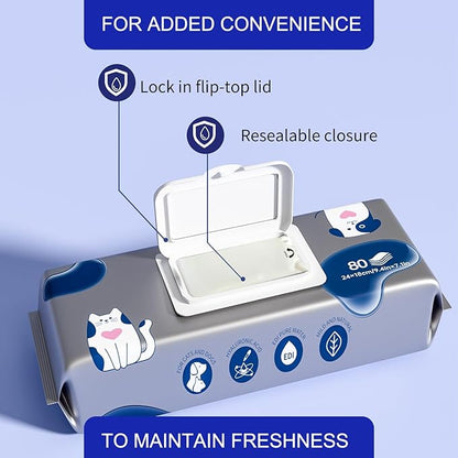 MIOSSZI 320 PCS Dog Cleaning Wipes for Paws and Butt Dog Wipes Cleaning Deodorizing Pet Wipes for Dogs & Cats for Dogs Grooming Wipes Extra Thick Puppy Wipes