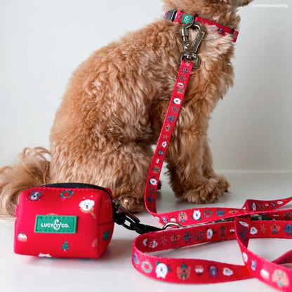 Lucy & Co. 5 Foot Designer Dog Leash for Small, Medium or Big Dogs or Puppies Puppy – Pet Accessories & Supplies- Happy Howlidays - Small