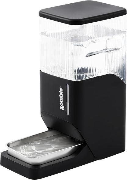 Automatic Dog Water Dispenser 11L with Stainless Steel Bowl, Gravity Extra Large Capacity Water Bowl for Large-Sized Dogs, 3 Gallon Pet Waterer 100% BPA Free, Black