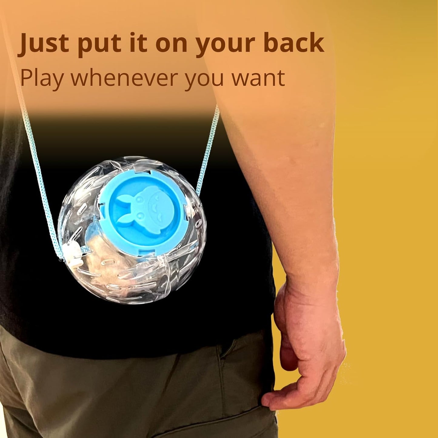 5.9" Hamster Wheel,Exercise Ball & Wheel - Silent Running Toy with Anti-Skid,Transparent Hamster Ball,Breathable Design & Rope for Easy Carry,for Little/Dwarf Mouse (Blue, 5.9)