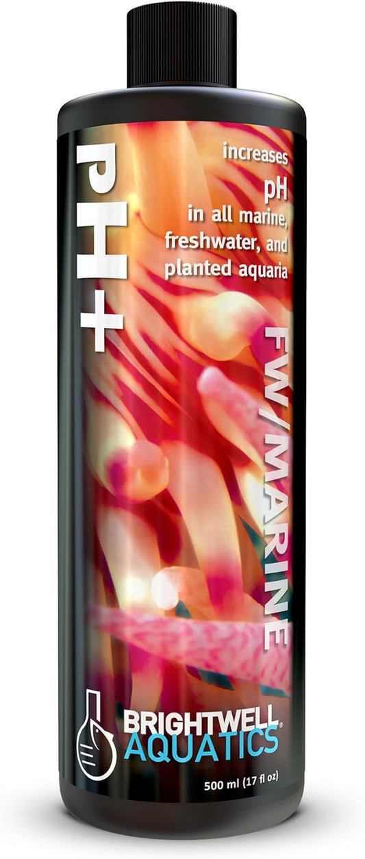 Brightwell Aquatics pH+ Alkalinity and pH Booster for Marine & Reef Aquariums Increases pH and KH Stability for Coral Growth and Enhances Carbonate Levels, 500 ml