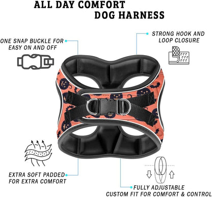 Comfort Fit Dog Harness Soft Padded No Pull Harness with Adjustable Buckles for Small Medium Large Dogs Step in Pet Vest with Easy Control Handle for Walking Jogging Running Training Dogs & Puppies