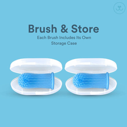 Jasper Dog Toothbrush, 360 Degree Pet Tooth Brushing Kit, Cat Toothbrush, Canine Dental Care & Teeth Cleaning Kit, Pet Finger Tooth Brush, Use with Dog Toothpaste, 4-Pack Multicolor