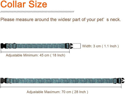 Blue Snowflake Winter Christmas Pet Collars Dog Collars Soft Elastic Neck Strap for Female Male Puppy Cats