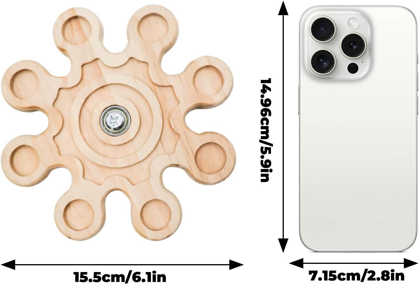 Chinchilla Cage Accessories, Wooden Rotating Chew Toys for Teeth, Rat Chew Toys, Interactive Enrichment Toys for Hamster, Rat, Small Pet