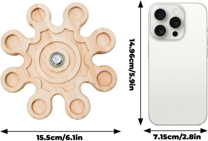 Chinchilla Cage Accessories, Wooden Rotating Chew Toys for Teeth, Rat Chew Toys, Interactive Enrichment Toys for Hamster, Rat, Small Pet