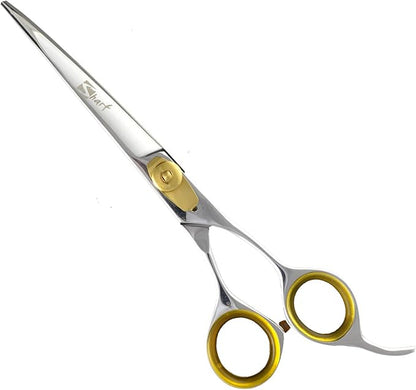 Sharf Gold Touch Pet Grooming Shears, 7.5 Inch Curved Shears, 440c Stainless Steal Japanese Shears, Pet Grooming Curved Scissors Dog Shears