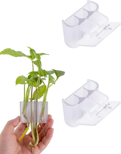 3 Holes Upgraded Aquatic Plant Cup Aquarium Plant Holder for Tank, Hanging Aquarium Plant Holder, Aquarium Aquatic Plant Cultivation, Aquarium Plant Decoration - 2 Pcs White
