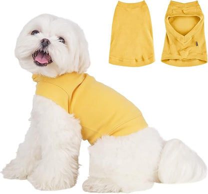 Soft Fleece Dog Sweatshirt - Warm Dog & Cat Sweaters for Small & Medium Pets - Stretchy Hoodie & Pullover for Cold Weather