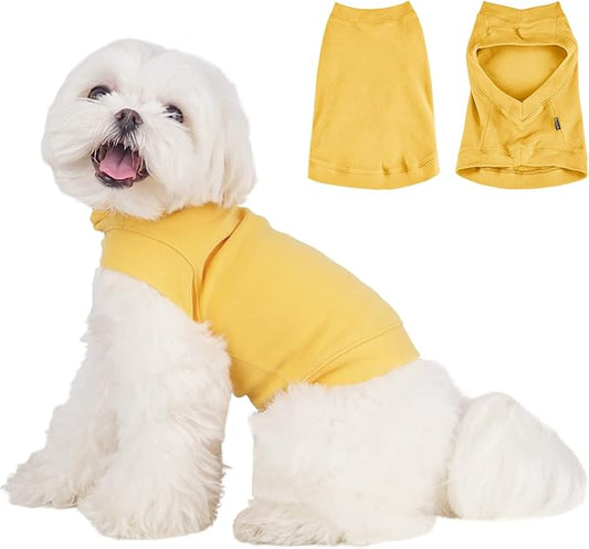 Soft Fleece Dog Sweatshirt - Warm Dog & Cat Sweaters for Small & Medium Pets - Stretchy Hoodie & Pullover for Cold Weather