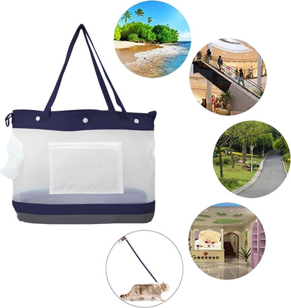 Dog Purse Carrier for Small Dogs, Cats - Dog Carrier Purse for Small Animals up to 22lbs, Collapsible Breathable Pet Carrier Sling for Outing Travel Vet-Light Blue