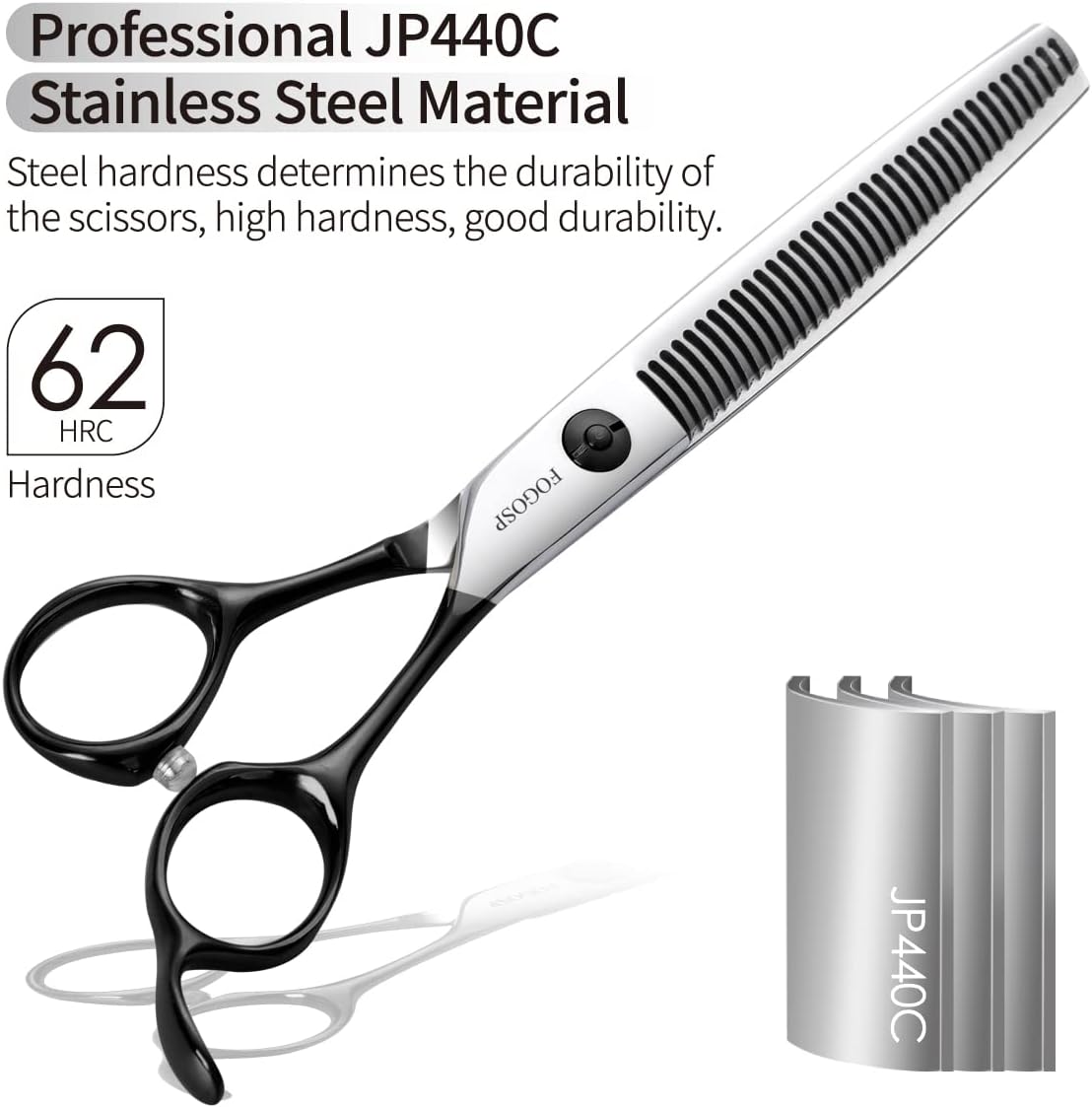 Dog Thinning Shears for Grooming 36 Teeth 6.5" Dog Blending Shears for Grooming Small Medium Dogs Professional Pet Thinners Blenders Scissors for Right Groomer(Blender, Black)