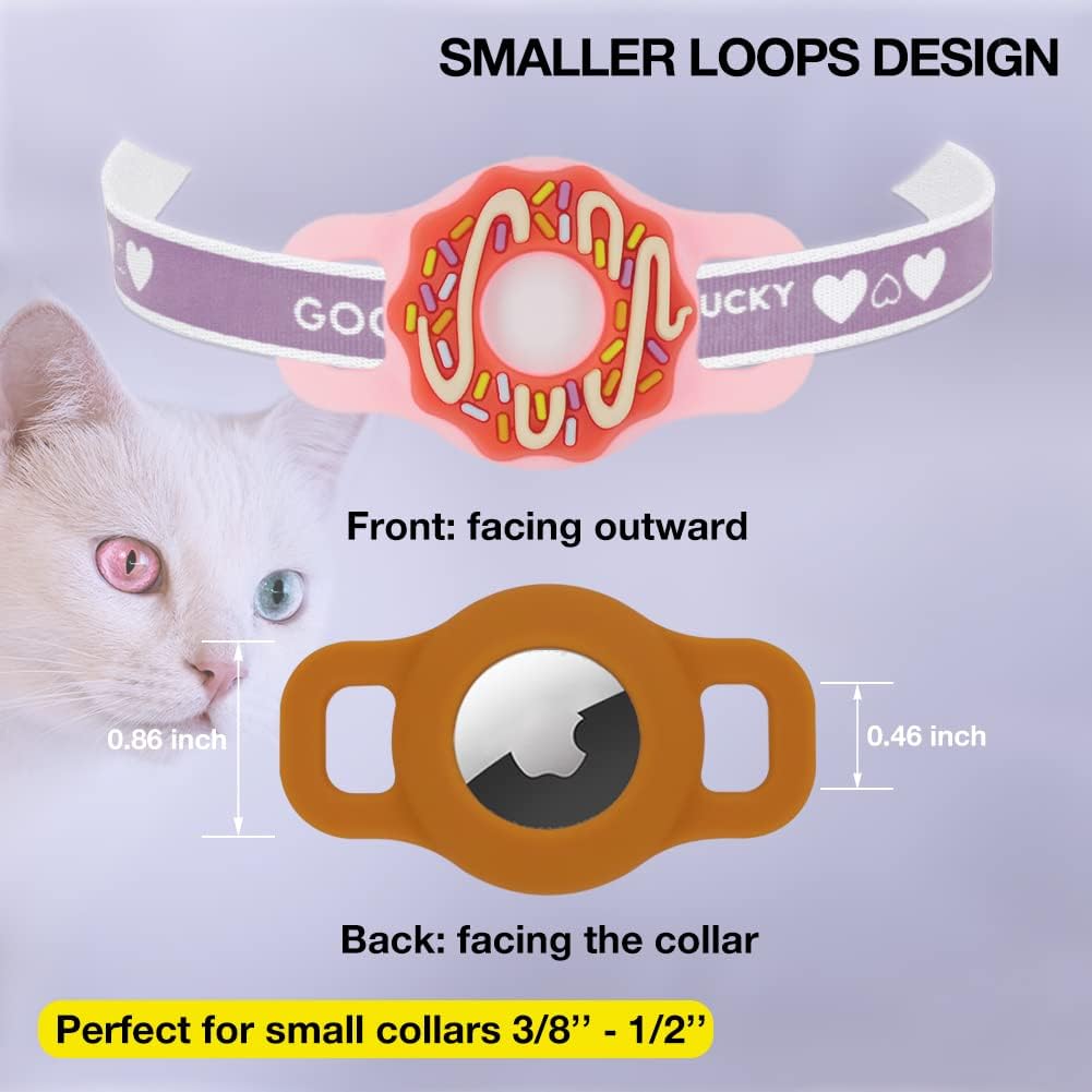 Cat Collar Holder for Airtag, Cat & Small Dog Harness Case for Air Tag