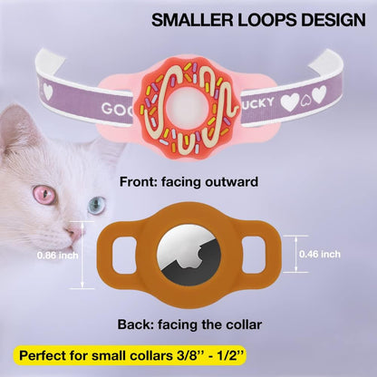 Cat Collar Holder for Airtag, Cat & Small Dog Harness Case for Air Tag