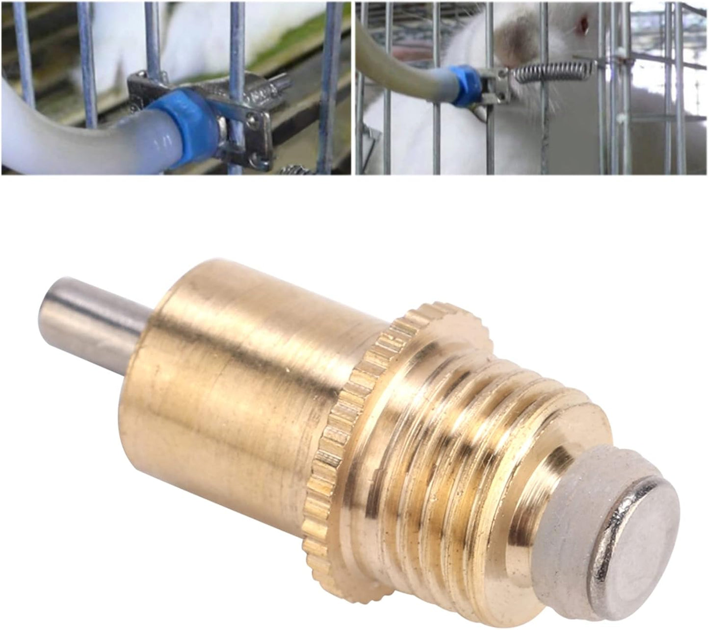 20pcs Stainless Steel Automatic Water, Long Automatic Rabbit Nipple Drinker Stainless Steel Feeder Bunny Rodent Water Poultry Watering System for Rodents Rat Rabbit Bird Farm Animal Supplies