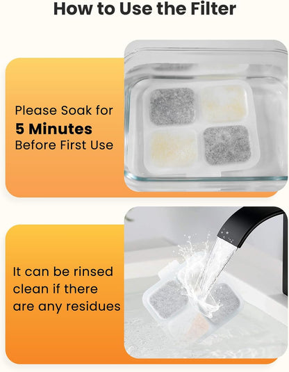 oneisall 8Set Filters for for PW07SAU 10L/2.64Gal Stainless Steel Dog Water Fountain