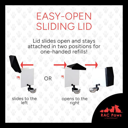 RAC Paws by RentACoop 64oz(2L) Small Animal Drinker with Auto-Fill Metal Cup - Suitable for Small Pets, Bunnies, Hamsters, Guinea Pigs, Rabbits, Chinchillas, Mice and Rats