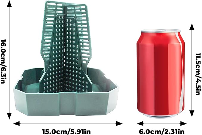 Bearded Dragon Tank Accessories, Lizard Feeder, Reptile Food Cup, Dubia Roaches Organizer with Column for Prey to Climb and Move, Food Bowl for Bearded Dragon, Gecko, Frog