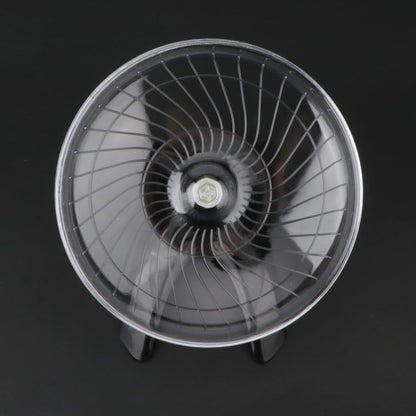 Hamster Wheel Silent Hamster Exercise Wheel Running Spinner Hamster Flying Saucer for Hamsters Gerbils Mice and Other Small Pets (Black)