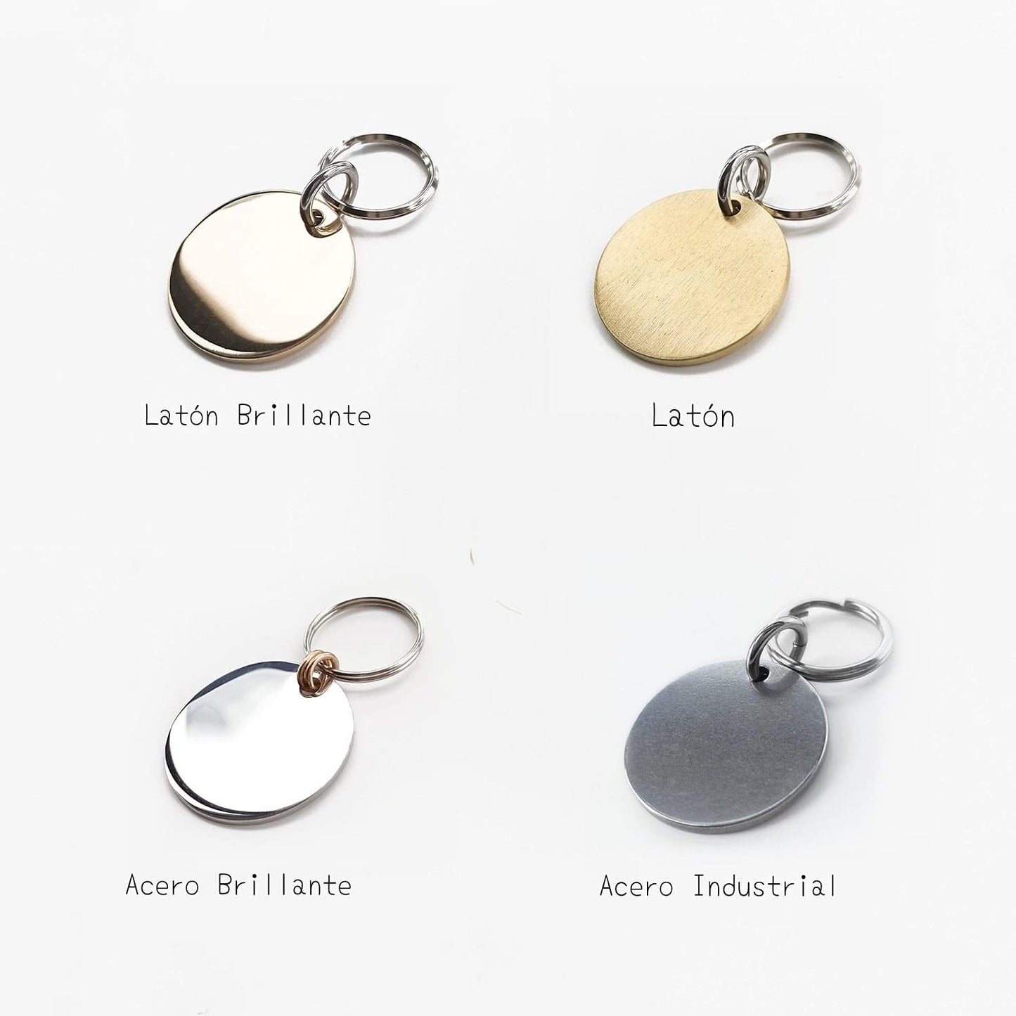 Cat Dog ID Tags Personalized 9 Corolla Styles Flower Wreath to Choose for Medium Pets Collar Accessories Shiny Brass Copper Engraved Custom on Both Side