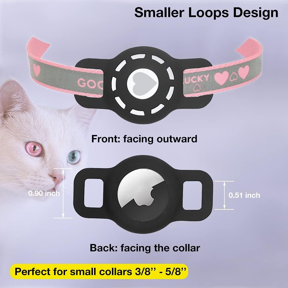 Cat Collar Holder for Airtag, Cat & Small Dog Harness Case for Air Tag