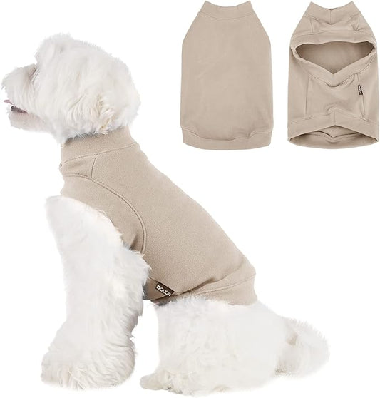 Soft Fleece Dog & Cat Sweatshirt - Warm Pullover Hoodie for Small to Medium Pets - Comfortable Winter Clothes for Cold Weather