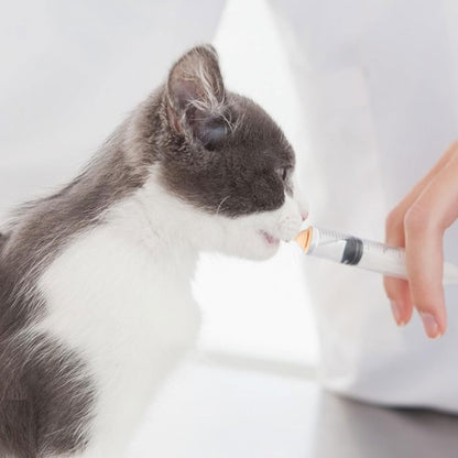 Suxgumoe Pet Feeding Bottle Set, Feeding Silicone Nipple with Bottle and Syringes, Reusable Pet Nursing Kits Feeding Tools for Rabbits, Small Animals (1 Bottle+3 Nipples+2 Syringes + 1 Measuring Cup)