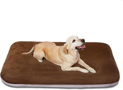 Magic Dog Super Soft Large Dog Bed Orthopedic Pet Beds 39 Inch Washable Anti Slip Dog Sleeping Mattress with Removable Cover, Dark Brown L